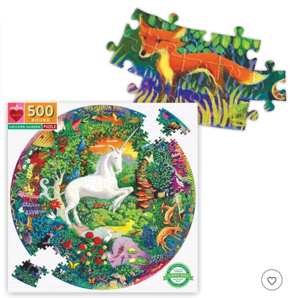 EEBOO Always Good "Puzzle in Unicorn Garden 500 pieces" NWOT - Picture 3 of 5